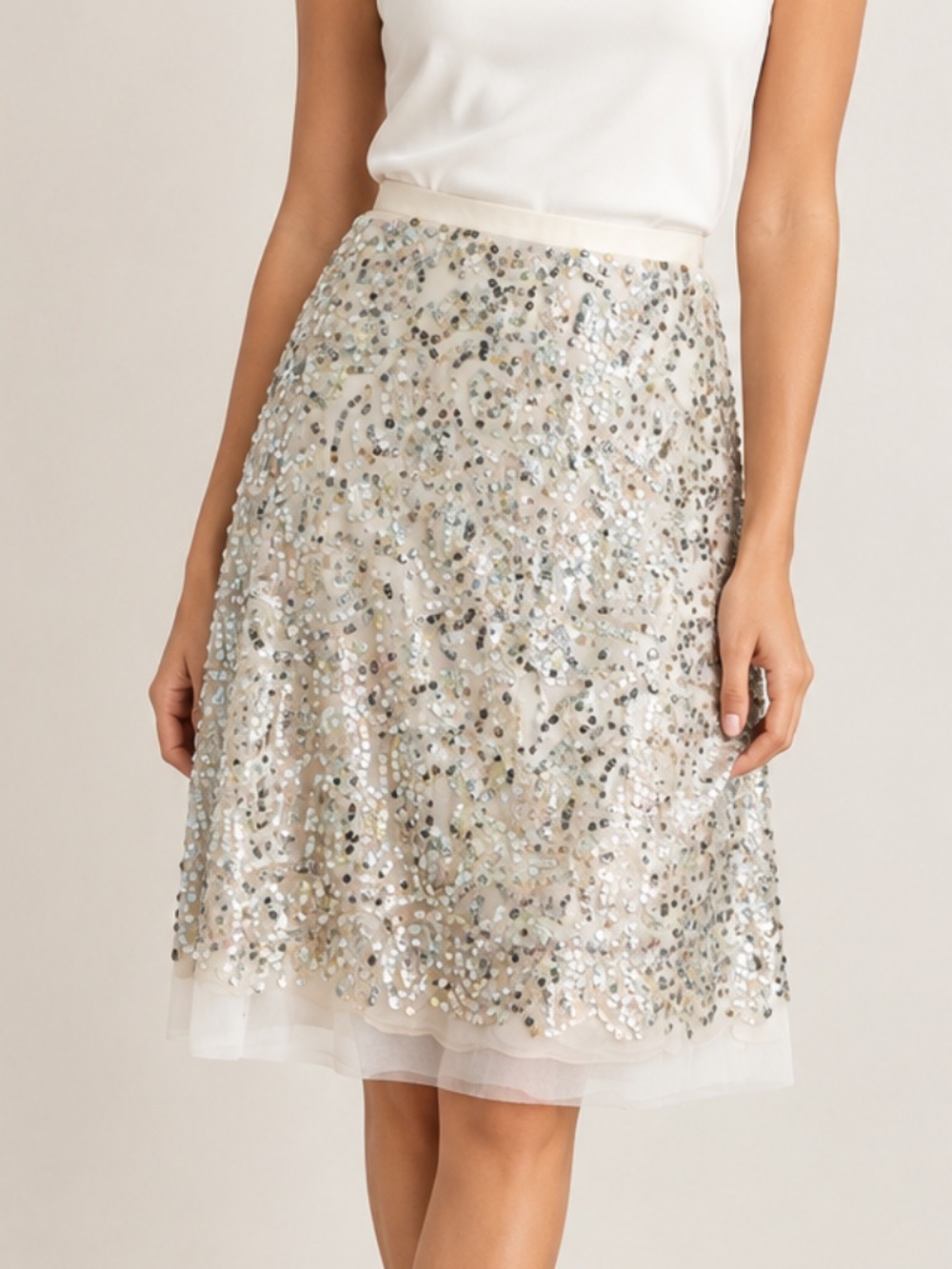BCBGMaxAzria Sequin Embellished Skirt Size XS